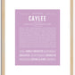 Caylee | Name Art Print