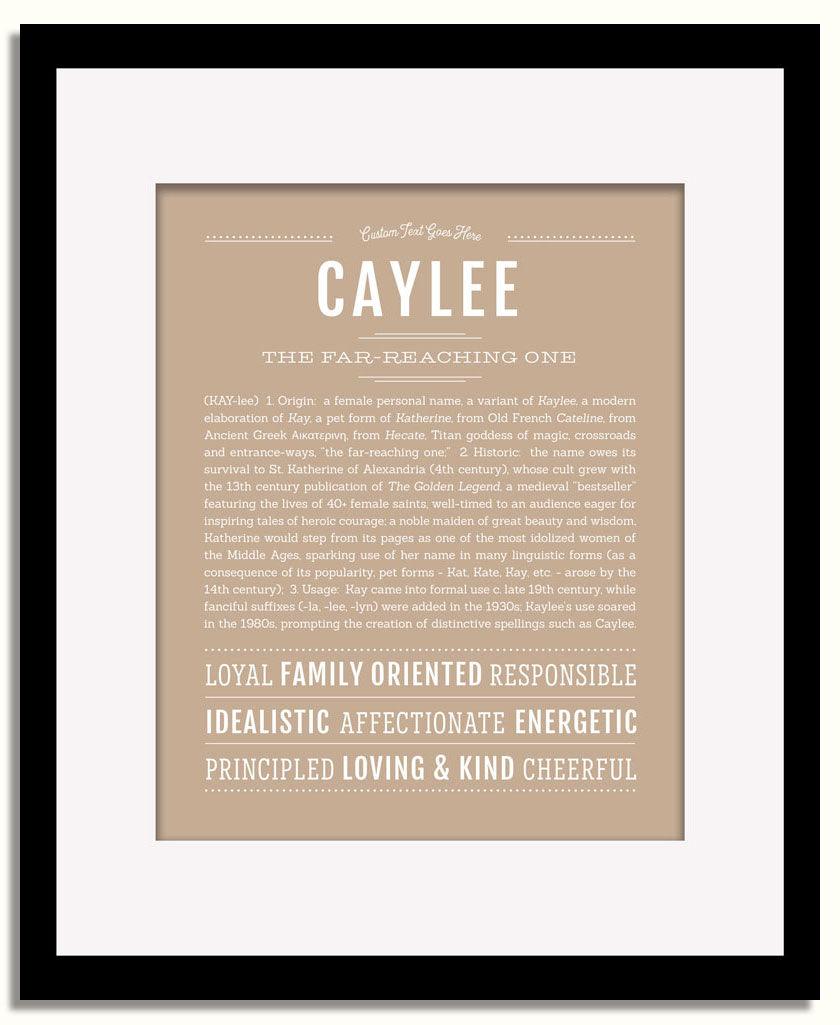 Frame Options | Tan | Black Frame, Matted