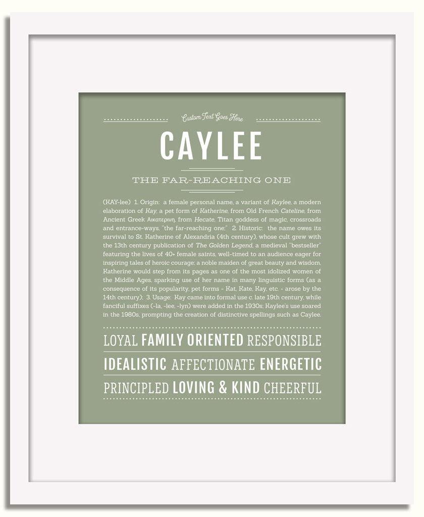 Frame Options | Sage | White Frame, Matted