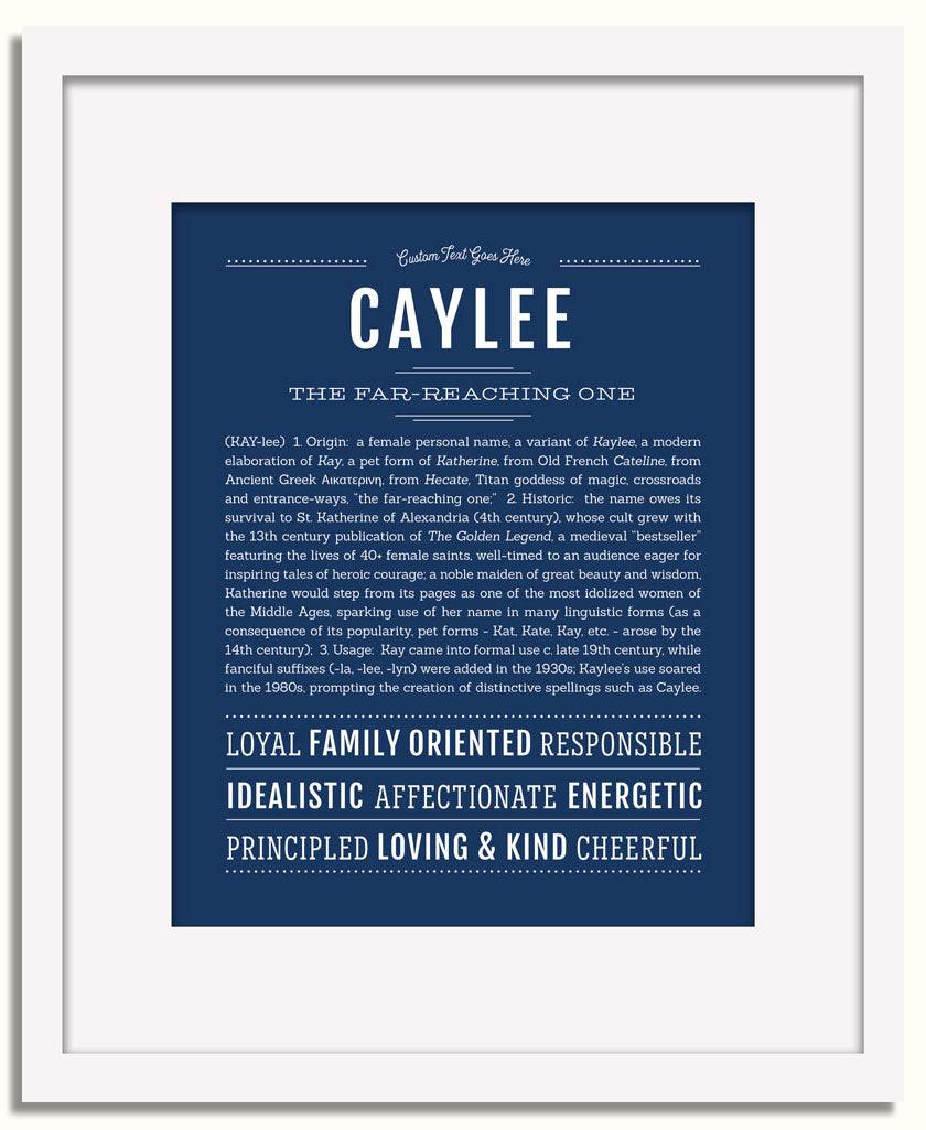 Frame Options | Midnight Blue | White Frame, Matted