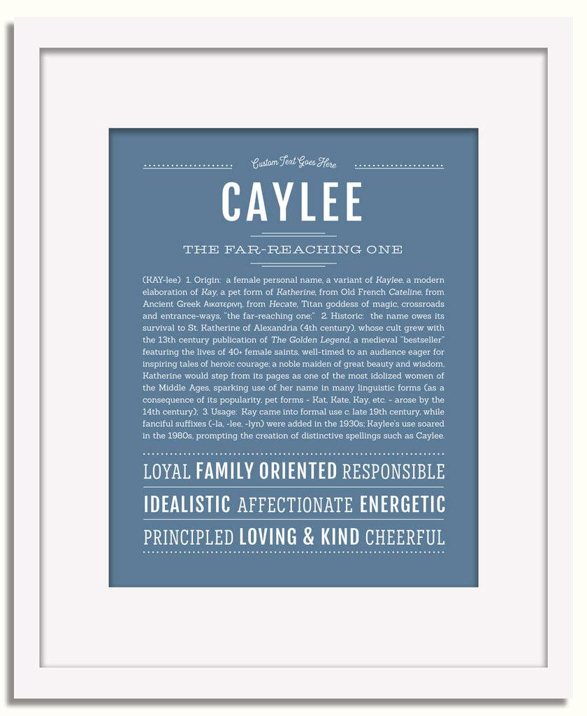 Frame Options | Steele Blue | White Frame, Matted