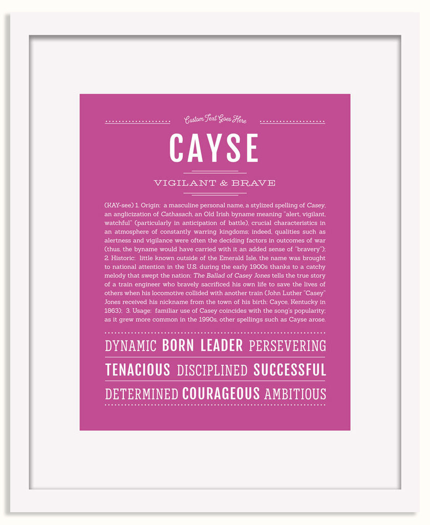 Frame Options | Dark Pink | White Frame, Matted