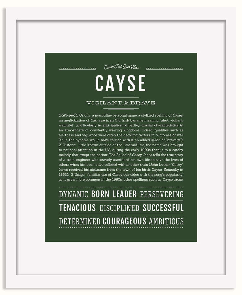 Frame Options | Deep Forest | White Frame, Matted