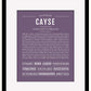 Frame Options | Deep Purple | Black Frame, Matted