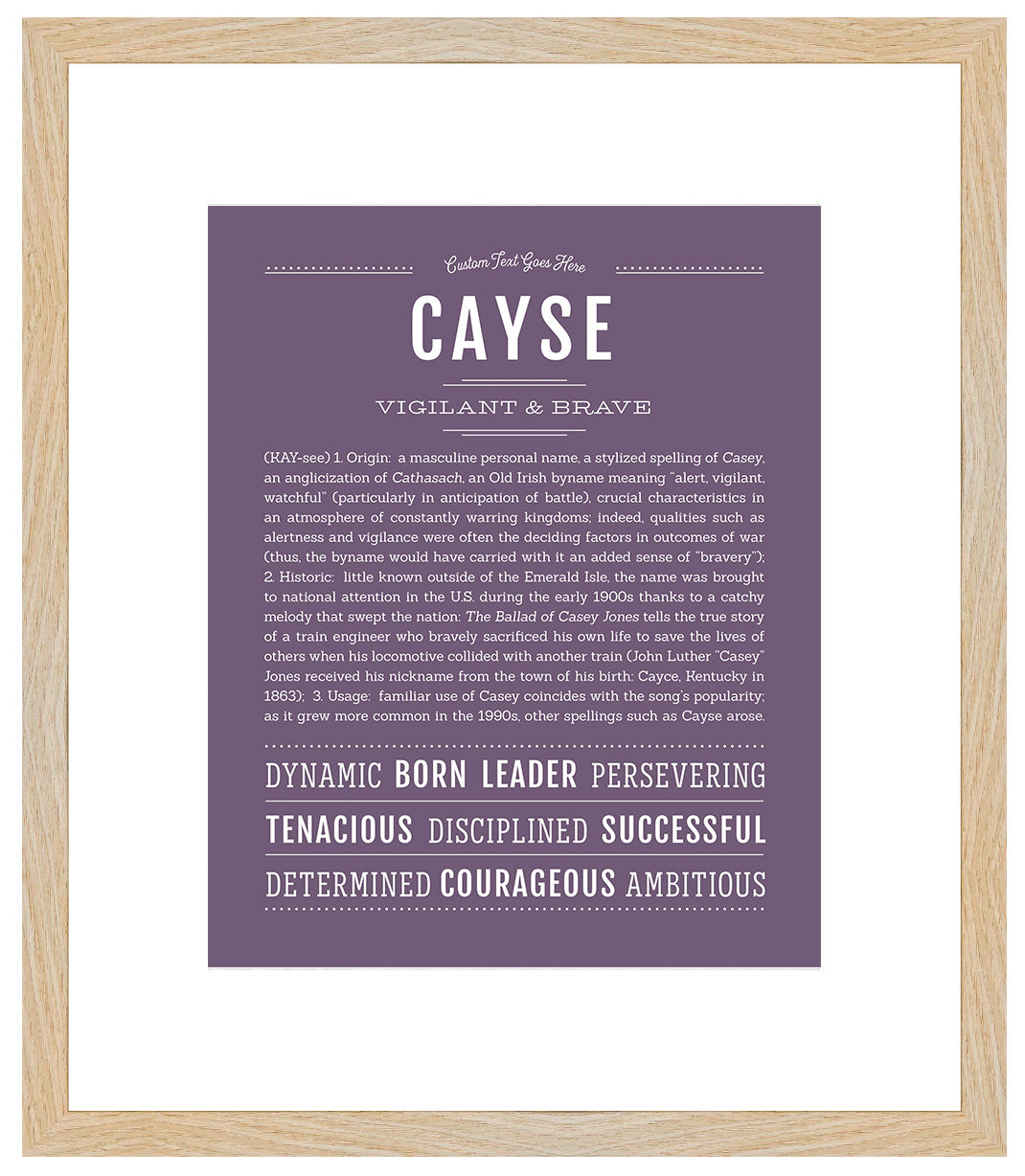 Frame Options | Deep Purple | Maple Frame, Matted