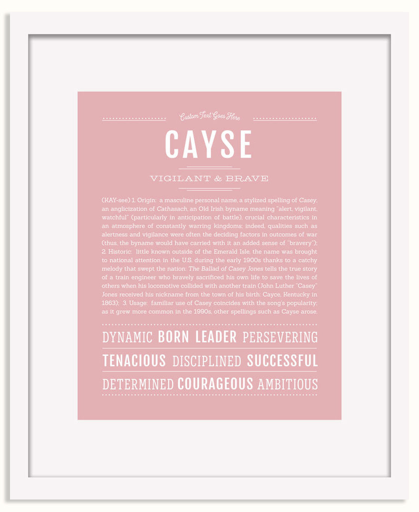 Frame Options | Dusty Rose | White Frame, Matted