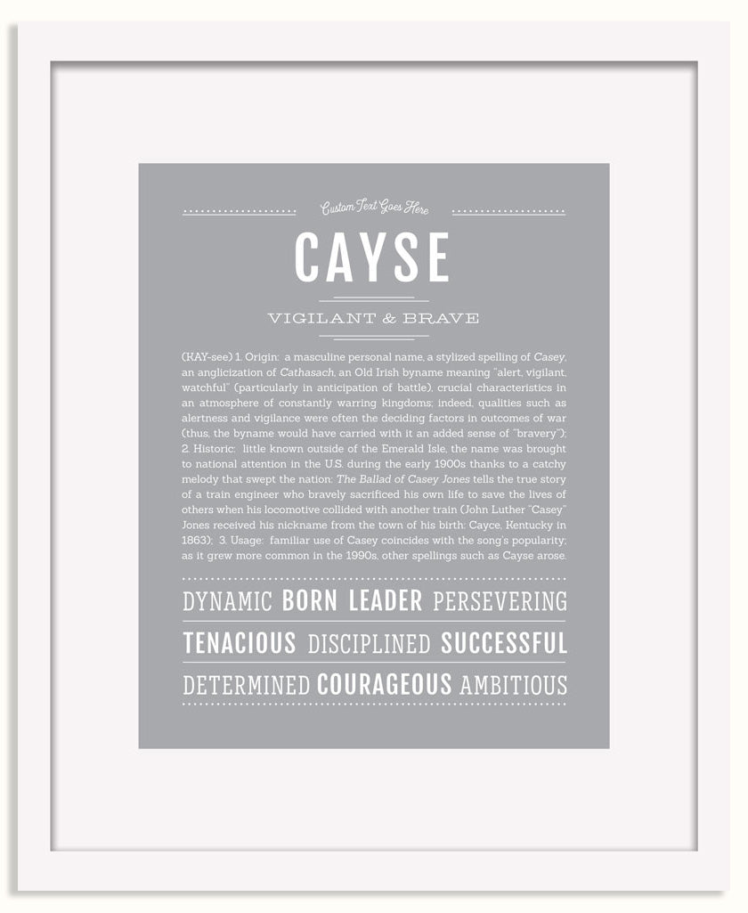 Frame Options | Light Gray | White Frame, Matted