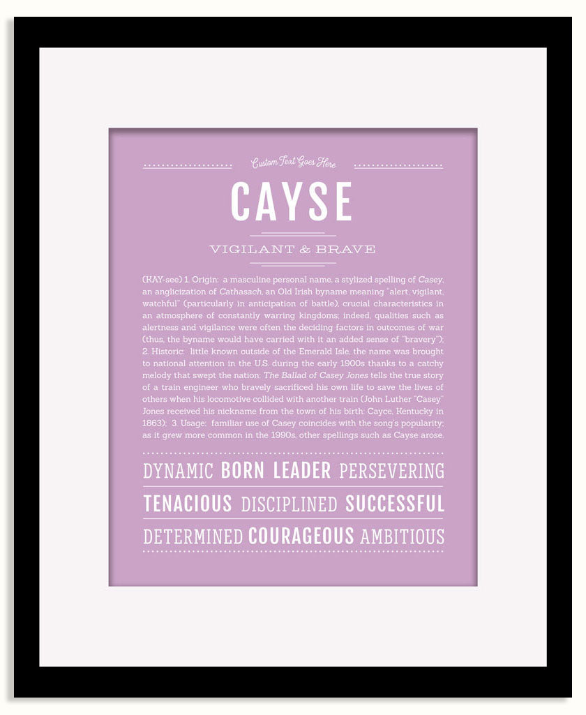 Frame Options | Lilac | Black Frame, Matted