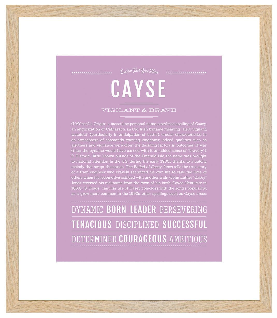 Frame Options | Lilac | Maple Frame, Matted