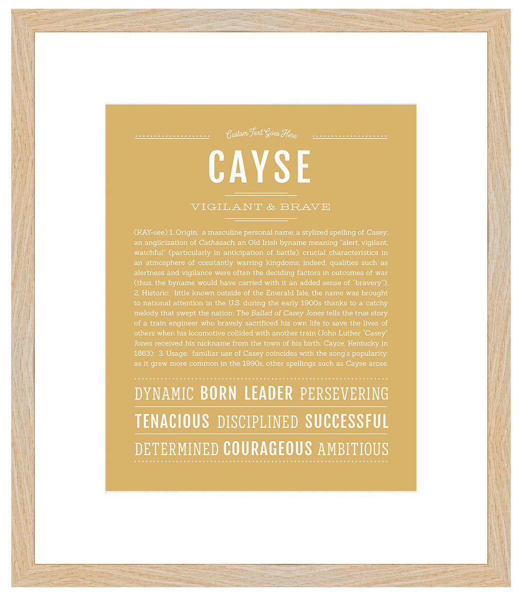 Frame Options | Matte Gold | Maple Frame, Matted