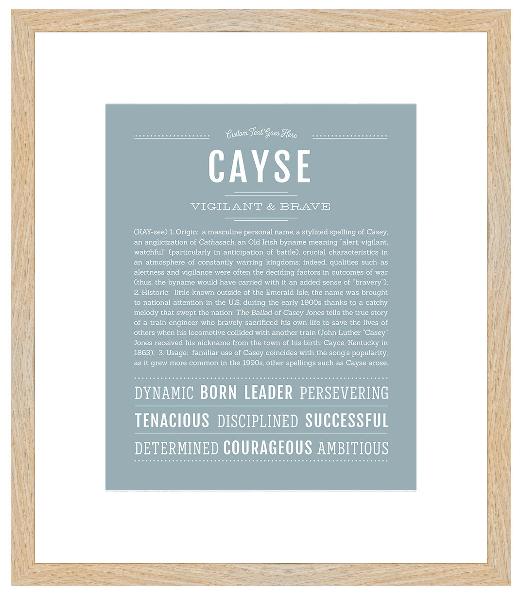 Frame Options | Powder Blue | Maple Frame, Matted