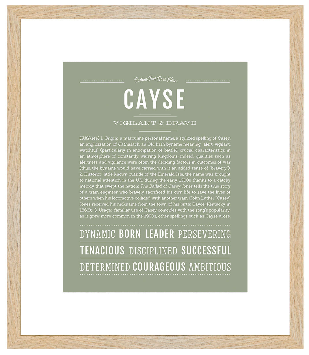 Frame Options | Sage | Maple Frame, Matted