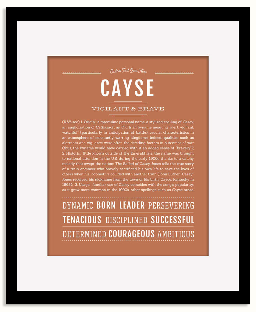 Frame Options | Terra Cotta | Black Frame, Matted