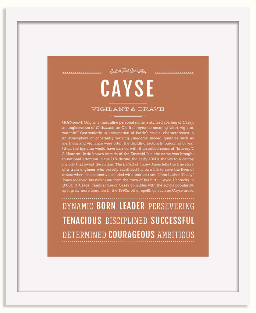 Frame Options | Terra Cotta | White Frame, Matted