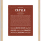 Caysen | Name Art Print