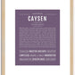 Caysen | Name Art Print