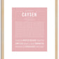 Caysen | Name Art Print