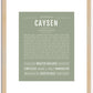 Caysen | Name Art Print