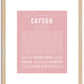 Cayson | Name Art Print