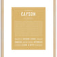 Cayson | Name Art Print