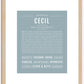 Cecil | Name Art Print