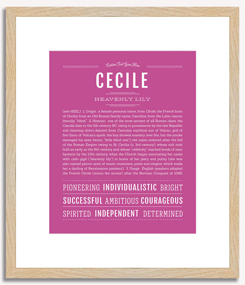 Cecile | Name Art Print