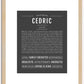 Cedric | Name Art Print