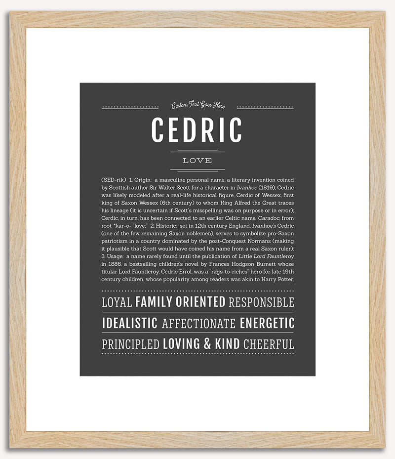 Cedric | Name Art Print