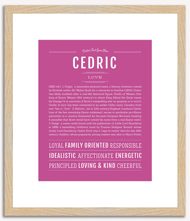 Cedric | Name Art Print