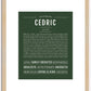 Cedric | Name Art Print