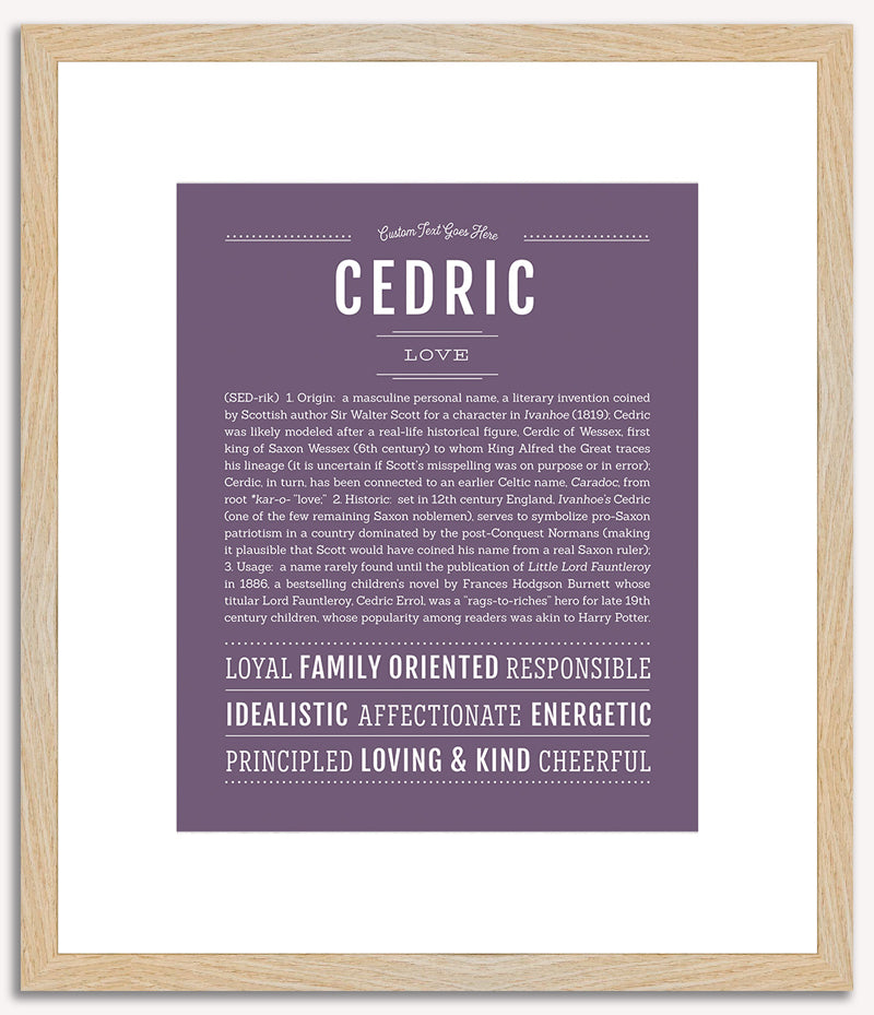 Cedric | Name Art Print