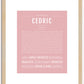 Cedric | Name Art Print