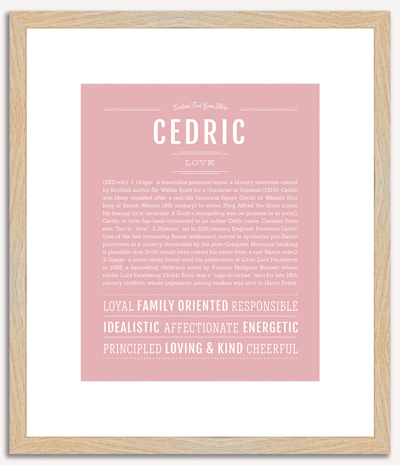 Cedric | Name Art Print