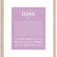 Cedric | Name Art Print