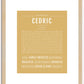 Cedric | Name Art Print