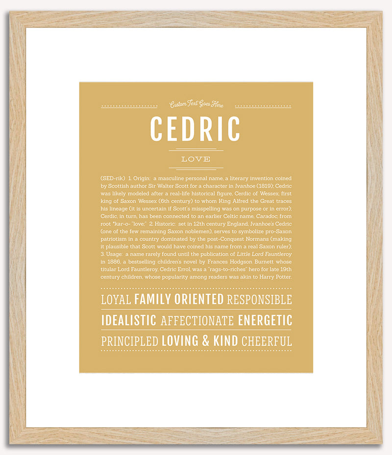 Cedric | Name Art Print