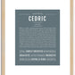 Cedric | Name Art Print