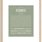 Cedric | Name Art Print