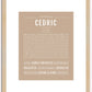 Cedric | Name Art Print