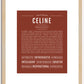 Celine | Name Art Print