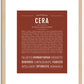 Cera | Name Art Print