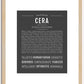 Cera | Name Art Print