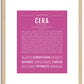 Cera | Name Art Print