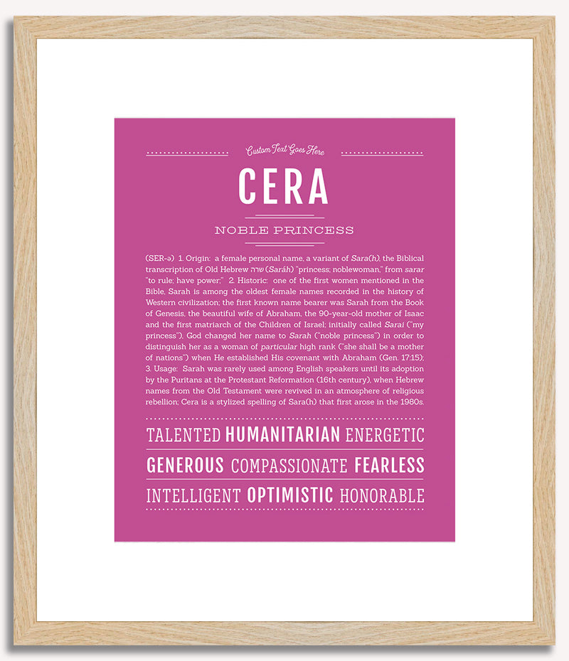 Cera | Name Art Print