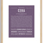 Cera | Name Art Print