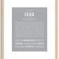 Cera | Name Art Print