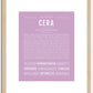 Cera | Name Art Print