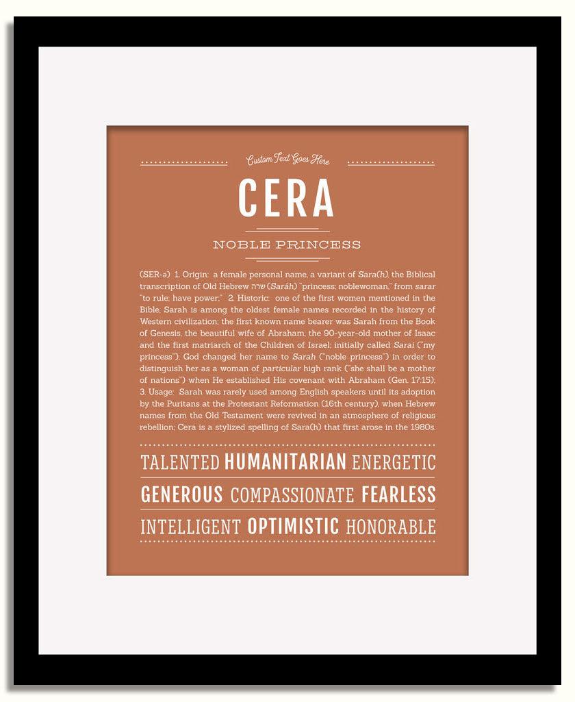 Frame Options | Terra Cotta | Black Frame, Matted