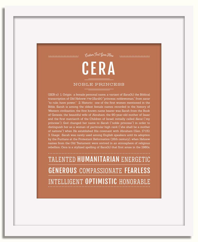 Frame Options | Terra Cotta | White Frame, Matted