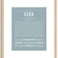 Cera | Name Art Print